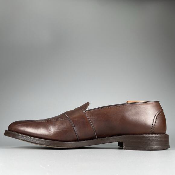 Allen Edmonds Westchester Men’s 10.5 B Brown Leather Slip On Penny Loafers Shoes main image 10